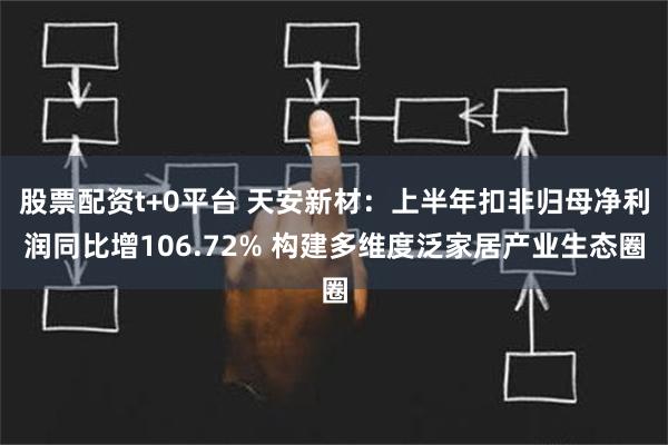 股票配资t+0平台 天安新材：上半年扣非归母净利润同比增106.72% 构建多维度泛家居产业生态圈