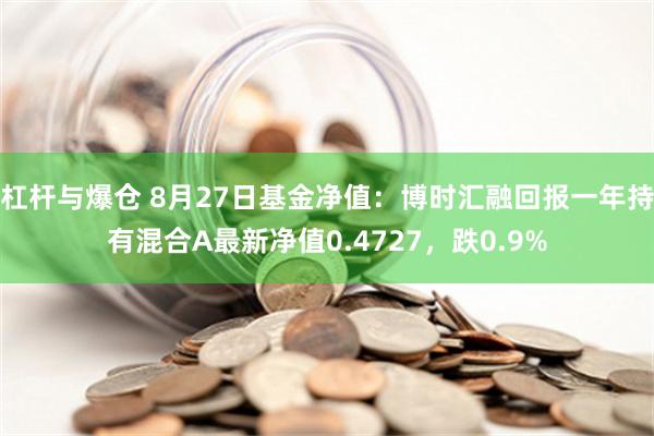 杠杆与爆仓 8月27日基金净值：博时汇融回报一年持有混合A最新净值0.4727，跌0.9%